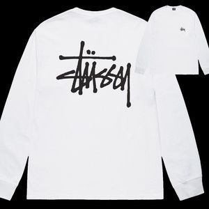 New Basic Stussy Mens Black L/S Tee T Shirt